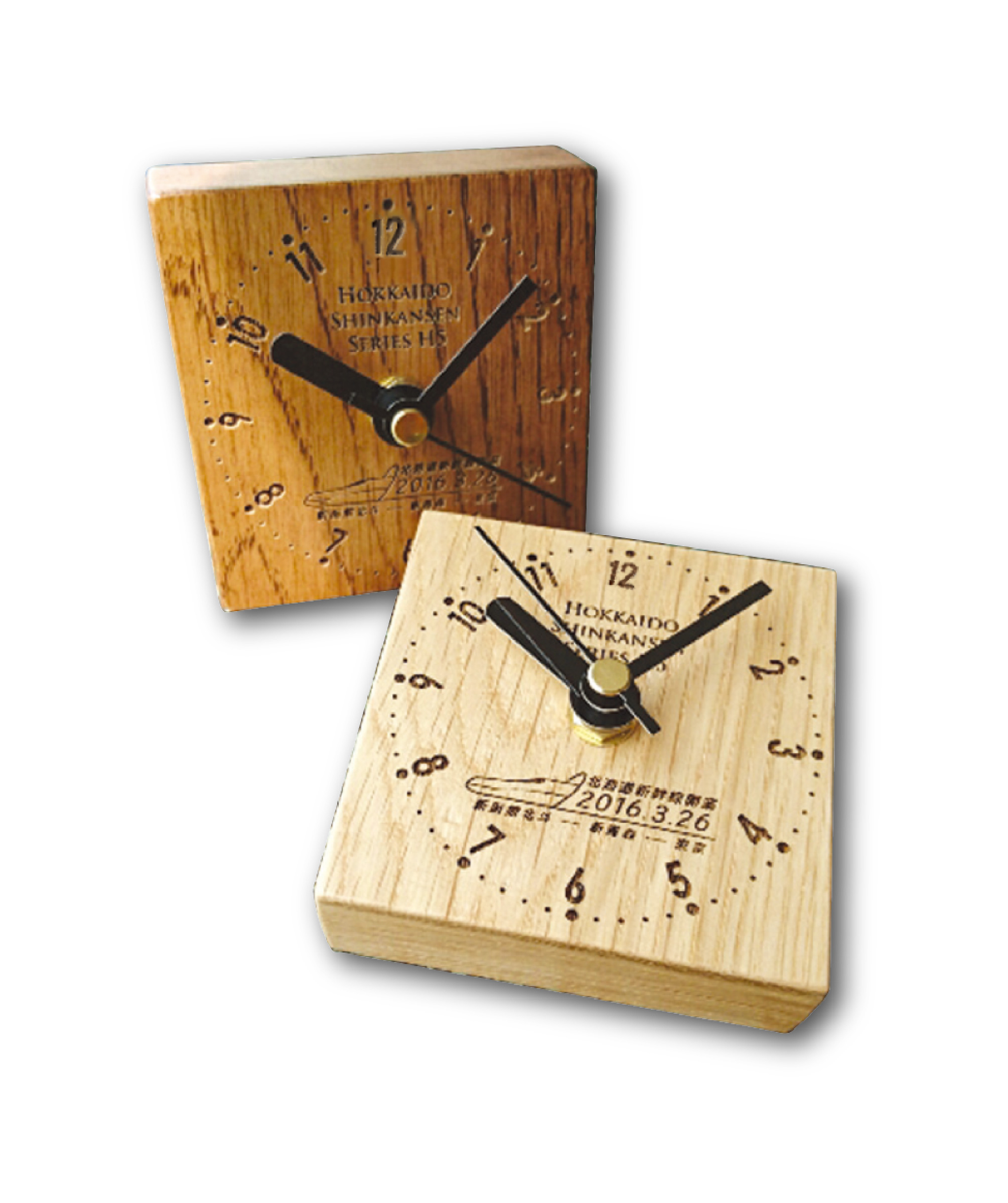 木製ブロック型置時計 | オリジナルデザイン時計や箸などオリジナル 